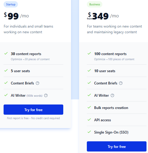 Dashword monthly pricing plans for SEO content teams in 2026
