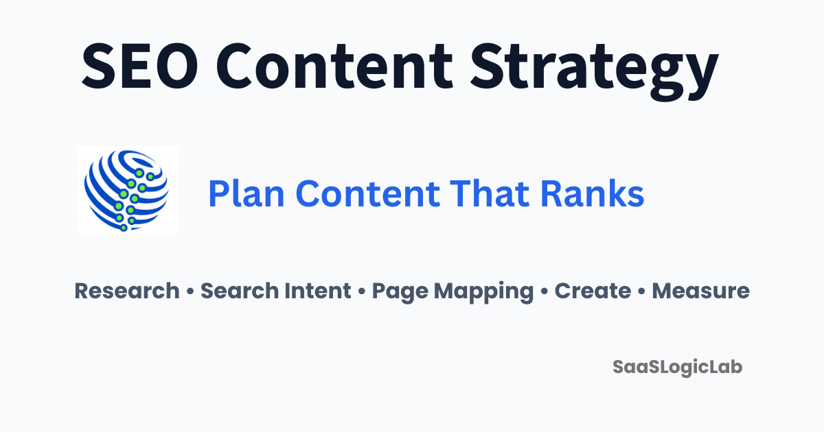 SEO content strategy for planning content that ranks